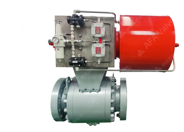 8英寸 600磅 A105材质 气动硬密封耐磨C型球阀 